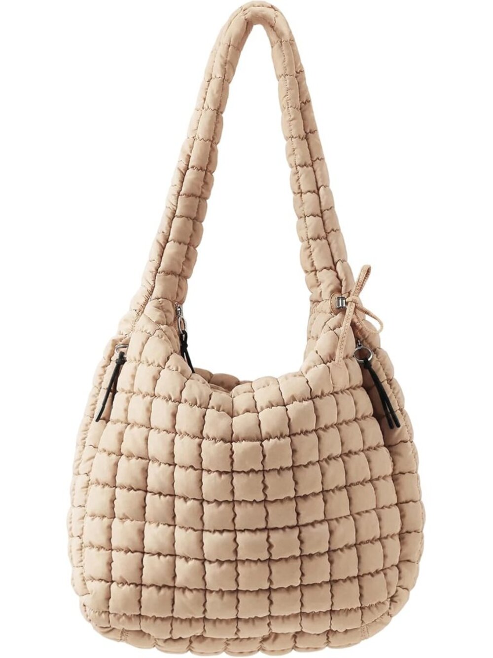 Puffer Quilted Tote Bag for Women Nylon Crossbody Bags Puffy Purse Hobo Large Sh